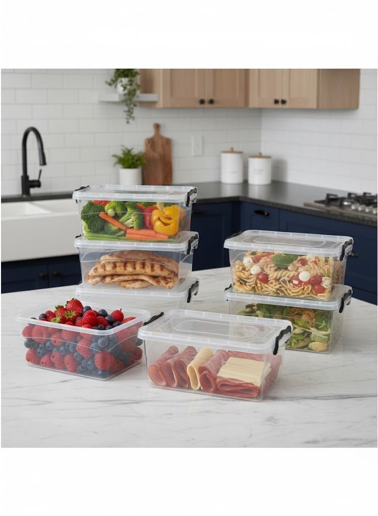 فافيلا طقم علب بلاستيك متعدد الاستخدامات-7 قطعة جودة عالية - سعة1.2 لتر - Image 2